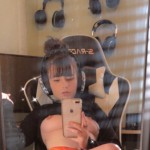 Karlie Brooks sitting on a big fat cock